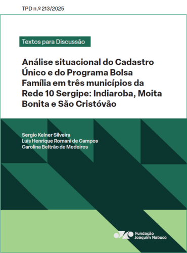 					Visualizar n. 213 (2025): Análise situacional do Cadastro Único e do Programa Bolsa Família em três municípios da Rede 10 Sergipe: Indiaroba, Moita Bonita e São Cristóvão
				